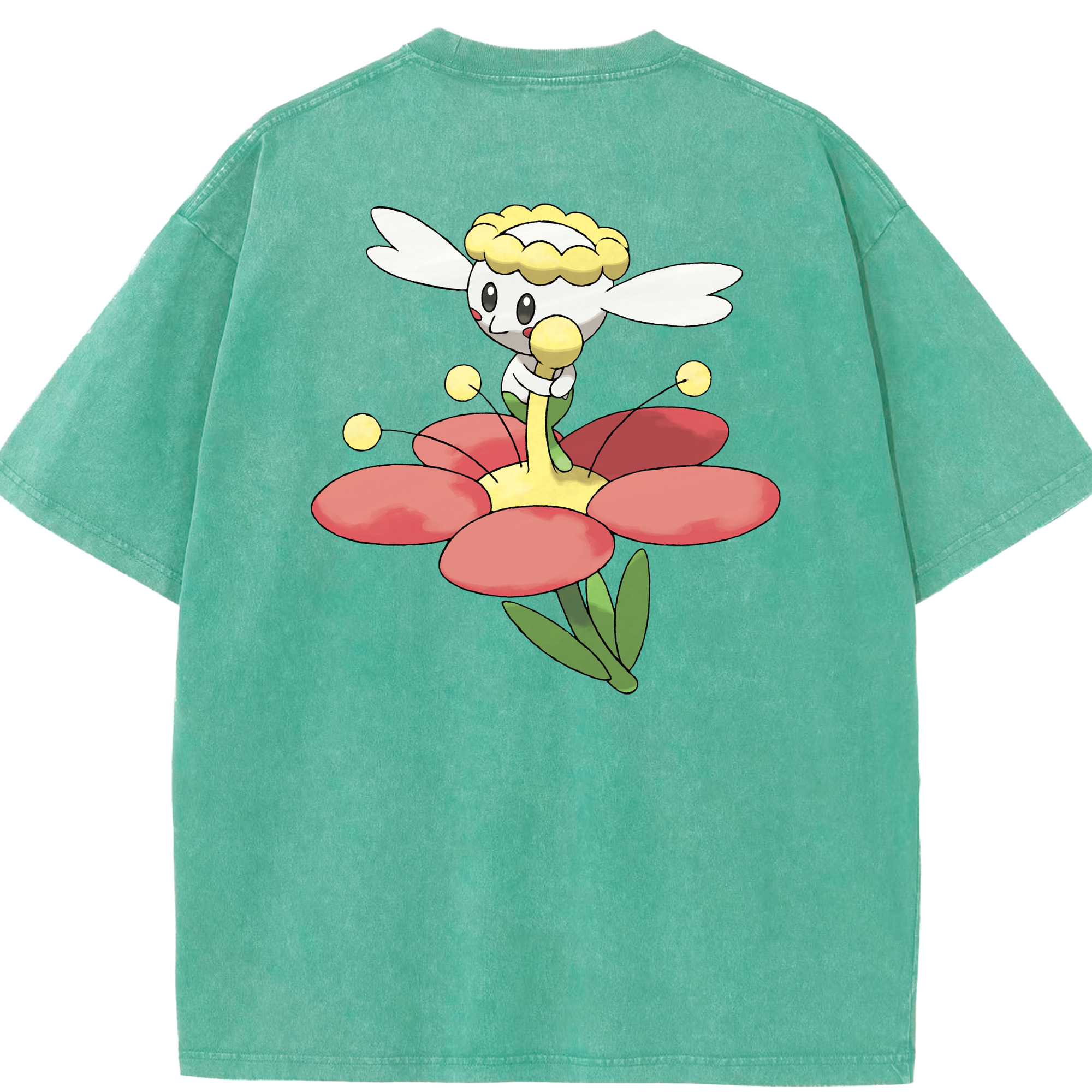 （画像用） ポケットモンスター Pokémon 綿100% ヴィンテージ風 半袖Tシャツ（背面プリント）